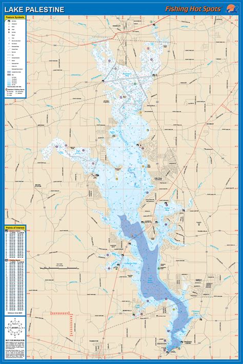 Palestine Fishing Map, Lake