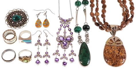 Lot - (12pc) Sterling Silver & Mineral, Gemstone Jewelry