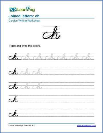 Free cursive letter joins worksheets - printable | K5 Learning