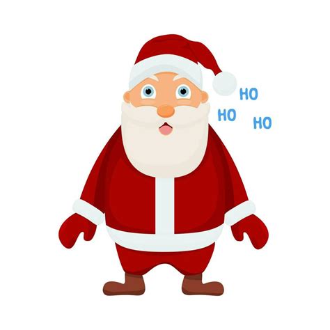 vector Santa Claus. Santa laughs HO HO HO . Isolated on white ...