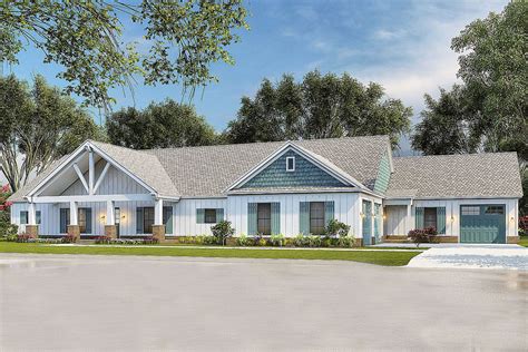 Multi-generational Ranch Home Plan with 1-Bed Apartment Attached ...