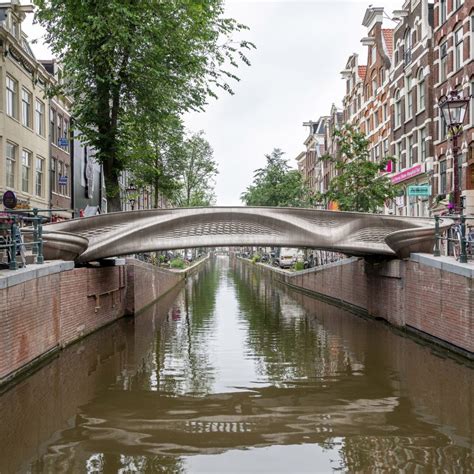 Long-awaited 3D-printed stainless steel bridge opens in Amsterdam ...