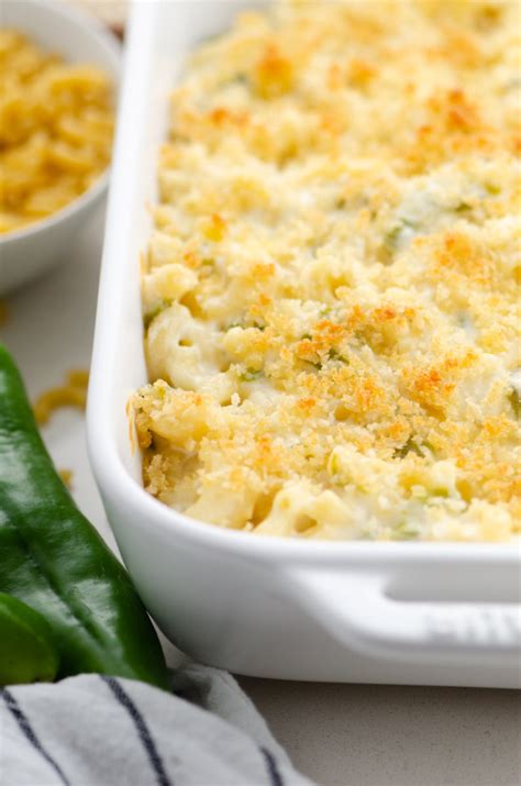 Roasted Hatch Chile Mac and Cheese - Life's Ambrosia