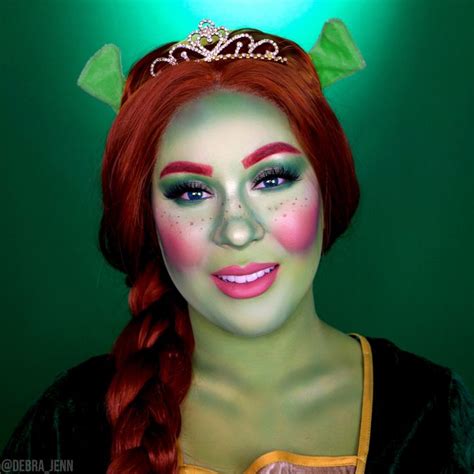 Shrek's Princess Fiona Costume Makeup for Halloween 👑 @Debra_Jenn on IG ...