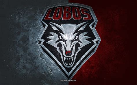 New Mexico Lobos, American football team, gray red background, New ...