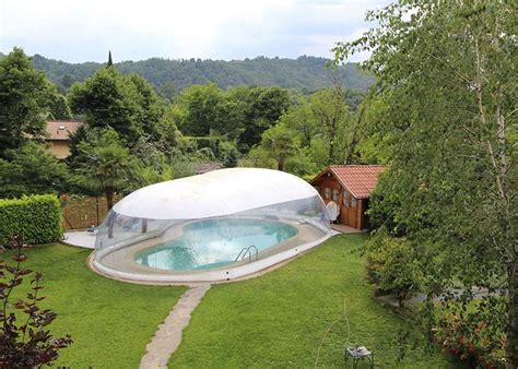 Commercial Inflatable Transparent 8m Swimming Pool Dome Cover tent