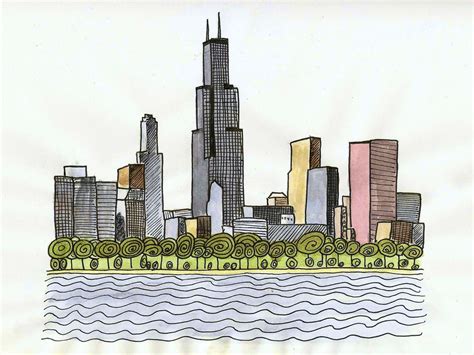 Pin by Joan and Steve Burgess on PHOTOS POSTERS | Skyline drawing, City ...