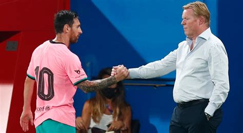 Barcelona coach Koeman defends Lionel Messi's angry outburst