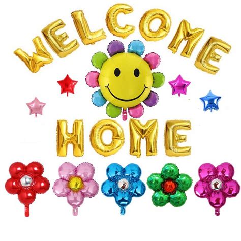 Welcome home balloon set party balloon deco party need cod high quality ...