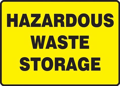 Hazardous Waste Storage Safety Sign MCHL568