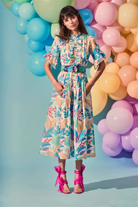 Tropical Cotton Midi Dress – Shop Maison Common