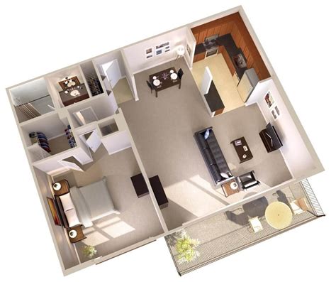 1 Bedroom Apt Floor Plans - floorplans.click