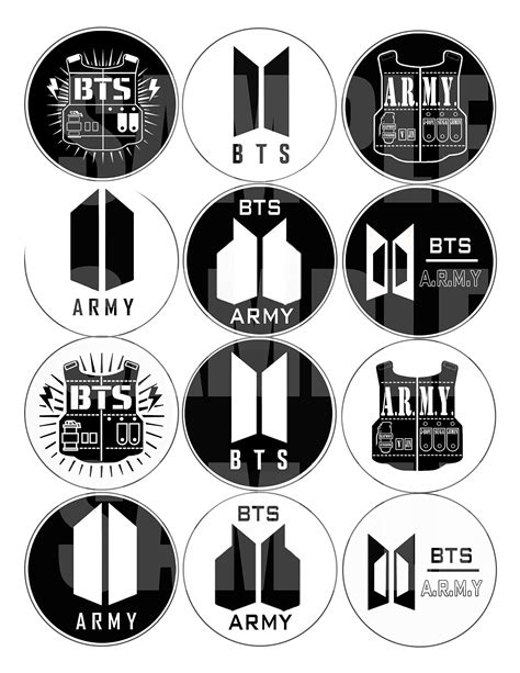 Buy BTS Army Logo Stickers Bangtan Boys Large 2.5” Circle Stickers to ...