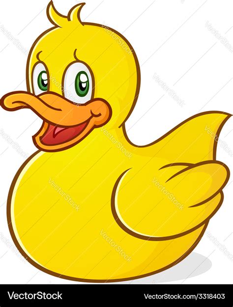 Rubber duck cartoon character Royalty Free Vector Image