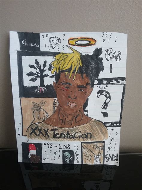 Hand drawn xxxtentacion with album covers by httpsdragonart101 on ...