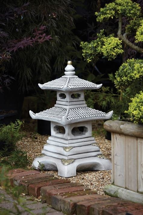 Two Tier Japanese Pagoda Stone Garden Ornament