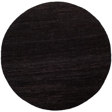 Safavieh Natural Fiber Black 6 ft. x 6 ft. Round Area Rug-NF368D-6R ...