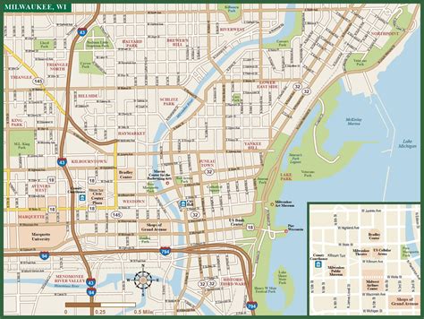 Milwaukee street map - Street map of Milwaukee (Wisconsin - USA)