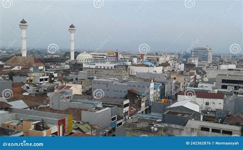 Two Tower of Alun-alun Masjid Bandung, West Java from the Distance ...