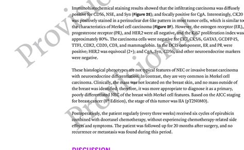 Histopathological characteristics of breast lesion. (A-D) Histology of ...