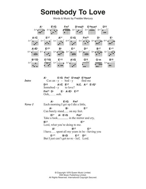 Somebody To Love by Queen - Guitar Chords/Lyrics - Guitar Instructor