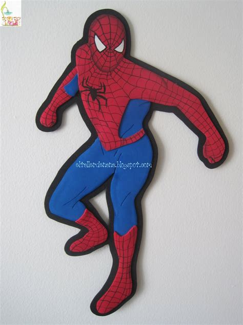 Aplique de Spiderman – Moldes - Manualidades en Goma Eva y Foami