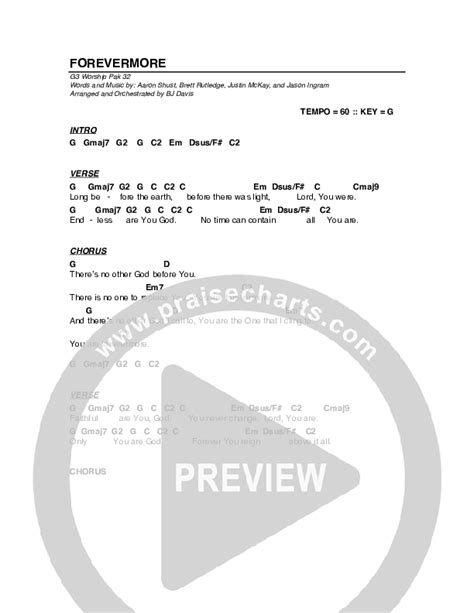 Forevermore Chords PDF (G3 Worship) - PraiseCharts