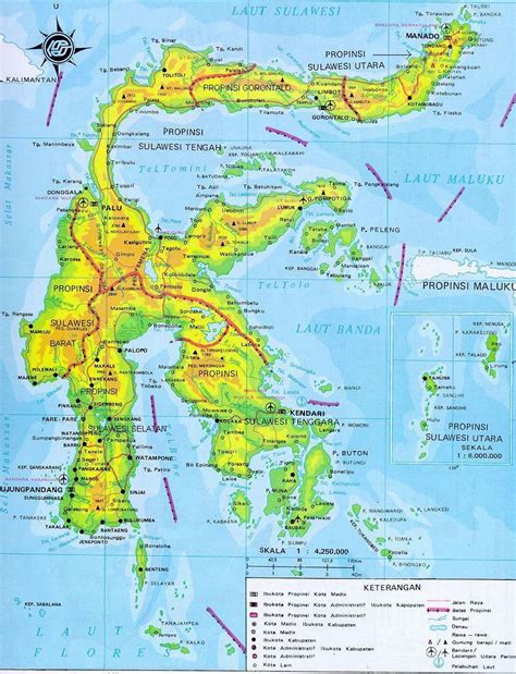 Large Sulawesi Island Maps for Free Download and Print | High ...