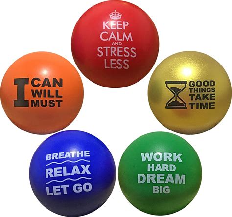 Amazon.com: Motivational Stress Balls for Kids and Adults (5 pack ...