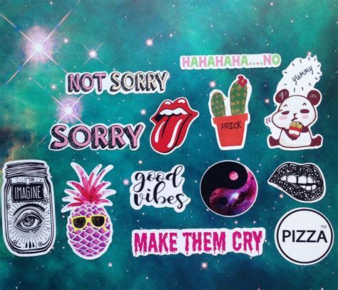 Cool Stickers Hipster Stickers Vinyl Stickers Sticker Pack