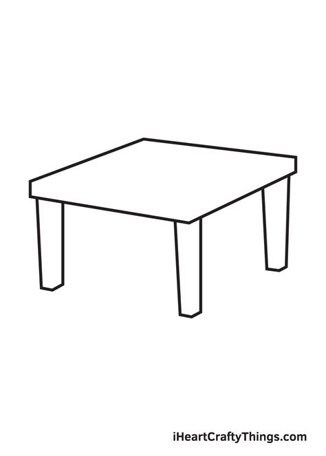 Table Drawing - How To Draw A Table Step By Step