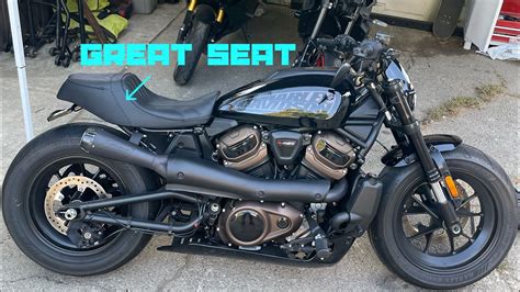 New seat upgrade for Harley Davidson sportster s - YouTube