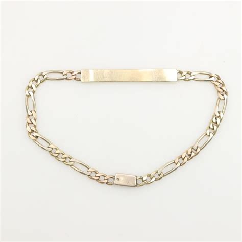 14kt Gold Name Plate Bracelet | Property Room