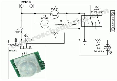 Pir Motion Sensor Circuit Diagram