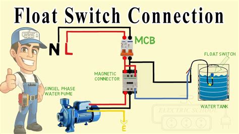 float switch wiring diagram for water pump - YouTube