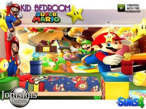 Sims 4 CC's - The Best: Super mario kids bedroom by Jomsims | Mario ...