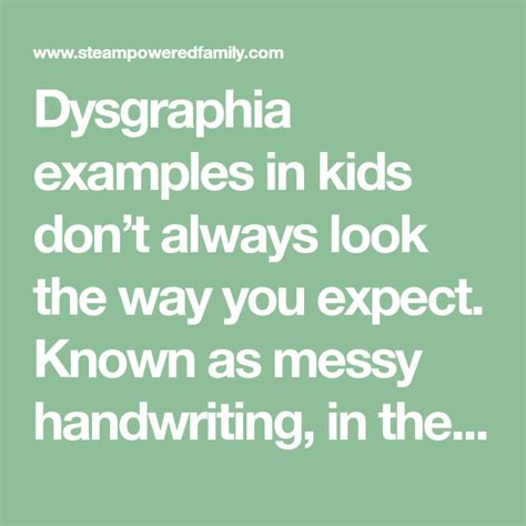 Dysgraphia Examples from the Classroom | Dysgraphia, Handwriting ...