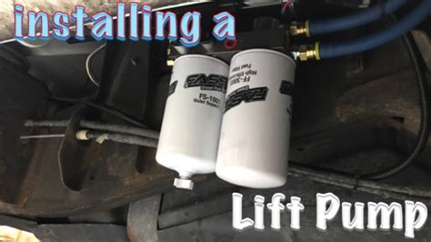 How to install a lift pump on a duramax - YouTube