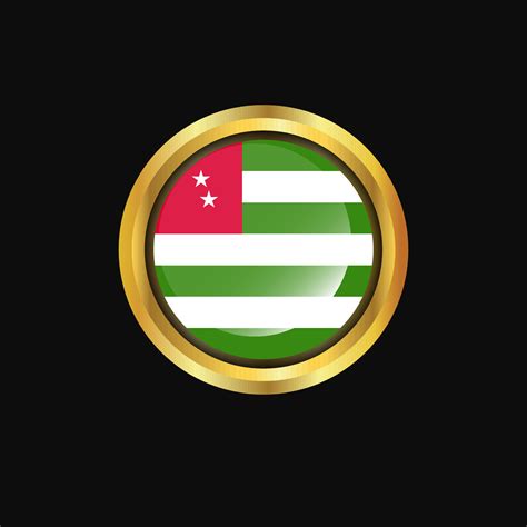 Abkhazia flag Golden button 14163878 Vector Art at Vecteezy