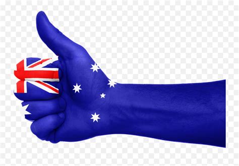 Australia Flag Hand - Australian Flag Thumbs Up Emoji,Australian Flag ...