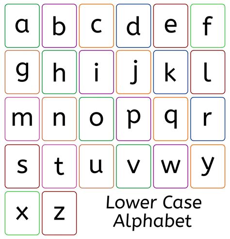 Letter Lower Case Alphabet Flash Cards Printable | Alphabet flashcards ...