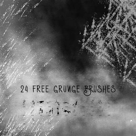 24 Free Grunge Brushes - Photoshop brushes