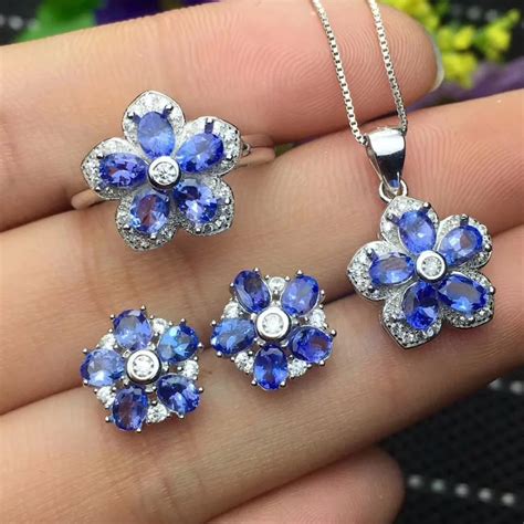 Columbia natural tanzanite set ring earrings necklace fashionable with ...