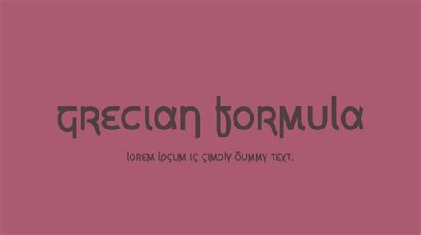 Grecian Formula Font : Download Free for Desktop & Webfont