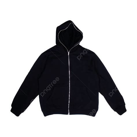 Full Zip Hoodie Blank Black, Hoodies, Blank Hoodie, Mockup Hoodies PNG ...