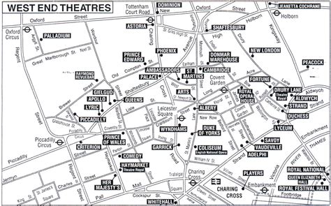 London Theatre Map | London theatre, London, Theatre