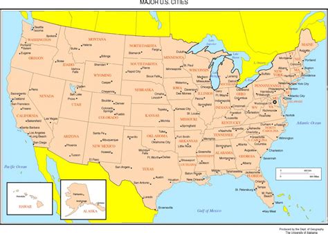 Printable Map Of Usa With Major Cities - Printable Maps