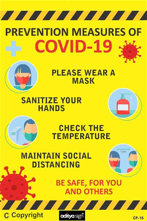 Aditya Sign® Prevention Measure of covid 19 corona safety Poster for ...