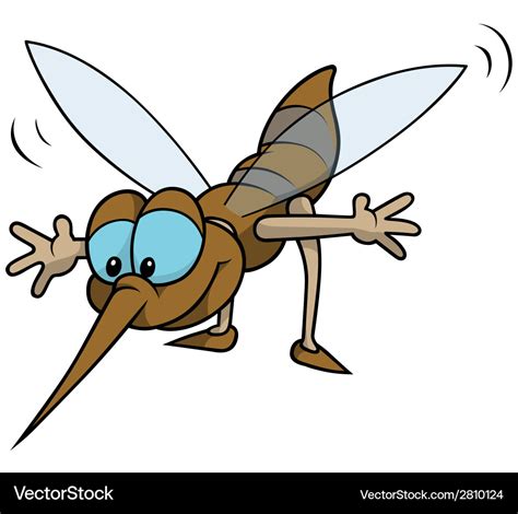 Flying mosquito Royalty Free Vector Image - VectorStock