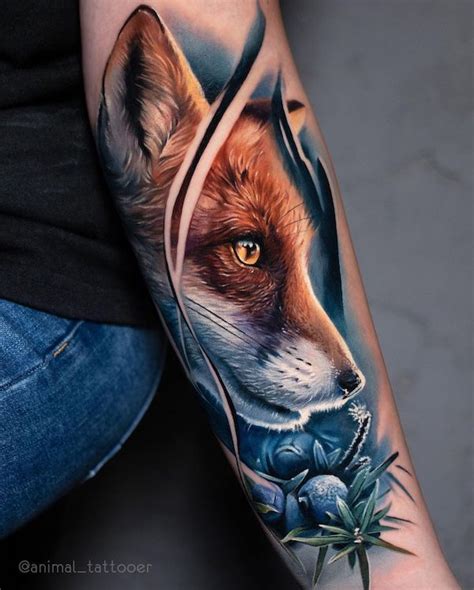 50+ Examples of Vibrant Fox Tattoo Designs | Art and Design | Fox ...